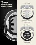 OutdoorMaster Skateboard Bike Helmet for Adults &Youth - Multi-Sport Certified Impact Resistant with 2 Removable Liners & Ventilation for Scooter, Skating-White-Medium