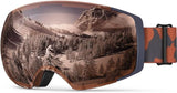 Skiing & Accessories: OutdoorMaster Ski Goggles PRO - Frameless, Interchangeable Lens 100% UV400 Protection Snow Goggles for Men & Women-OM-2