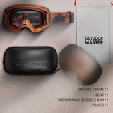 Skiing & Accessories: OutdoorMaster Ski Goggles PRO - Frameless, Interchangeable Lens 100% UV400 Protection Snow Goggles for Men & Women-OM-2