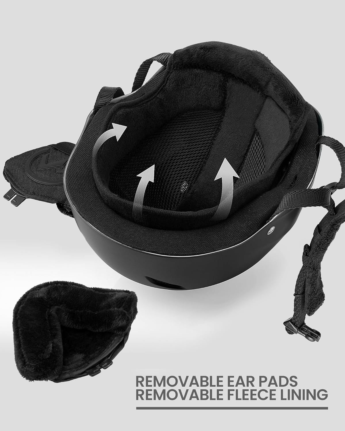 OutdoorMaster Kelvin Ski Helmet - with ASTM Certified Safety, 9 Options - for Men, Women & Youth-Black,Small