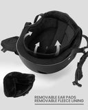 OutdoorMaster Kelvin Ski Helmet - with ASTM Certified Safety, 9 Options - for Men, Women & Youth-Black, X-Large