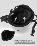 OutdoorMaster Kelvin Ski Helmet - with ASTM Certified Safety, 9 Options - for Men, Women & Youth-White,Large