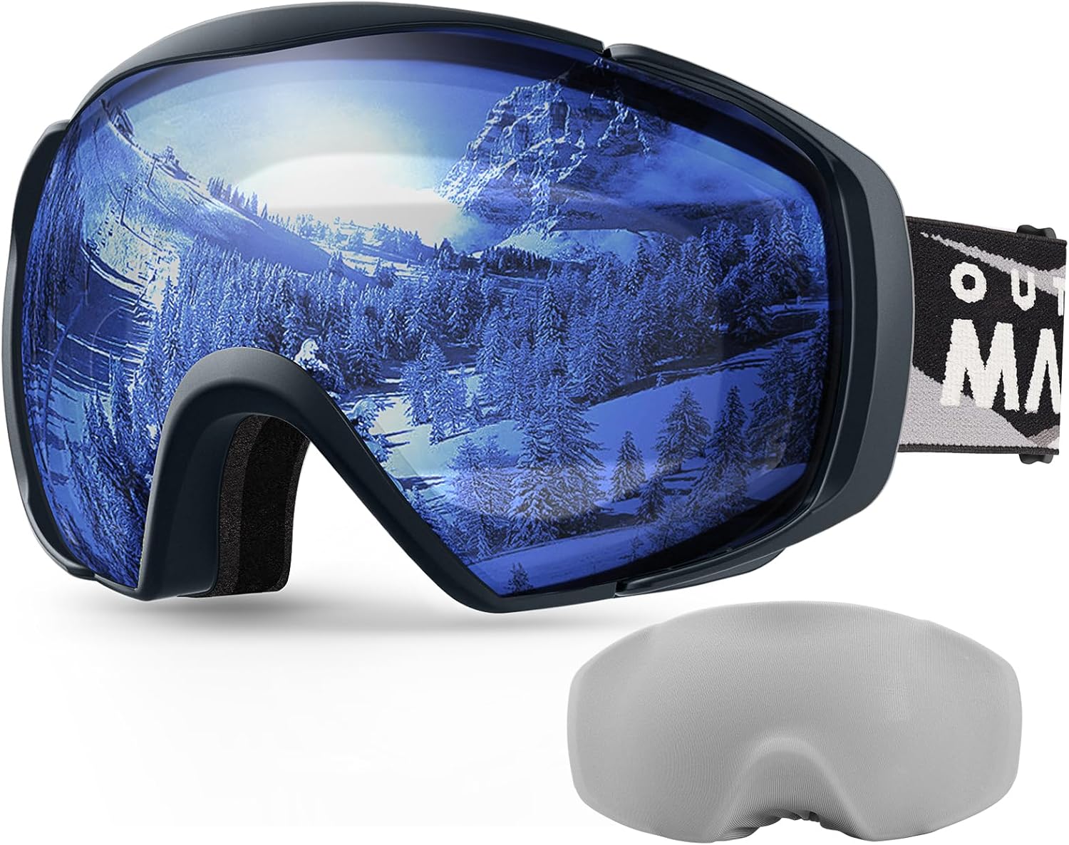 Skiing & Accessories: OutdoorMaster Ski Goggles with Cover Snowboard Snow Goggles OTG Anti-Fog -100% UV Protection-OM-18