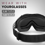 Skiing & Accessories: OutdoorMaster OTG Ski Goggles - Over Glasses Ski/Snowboard Goggles for Men, Women & Youth - 100% UV Protection-OM-5