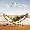anymaka Set Up in 3 Seconds Adjustable Portable Aluminum Alloy Hammock Stand for Outside with Chair Mode & Lounge Mode up to 105'' (Hammock Set Bundle Yellow)