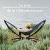anymaka Set Up in 3 Seconds Adjustable Portable Aluminum Alloy Hammock Stand for Outside with Chair Mode & Lounge Mode up to 105'' (Hammock Set Bundle Yellow)