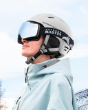 OutdoorMaster Kelvin II Ski Snow Sport Helmet | Adjustable Dial Fit Snowboard Helmet for Men Women & Youth,ASTM Certified,14 Vents-Matte White-L