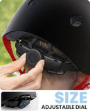 OutdoorMaster Youth & Kids Bike Helmet - Adjustable Multi-Sports Skateboard Helmet with Removable Liners for Balance Bike, Toddler Scooter, One Wheel Hoverboard-Black Red-Large