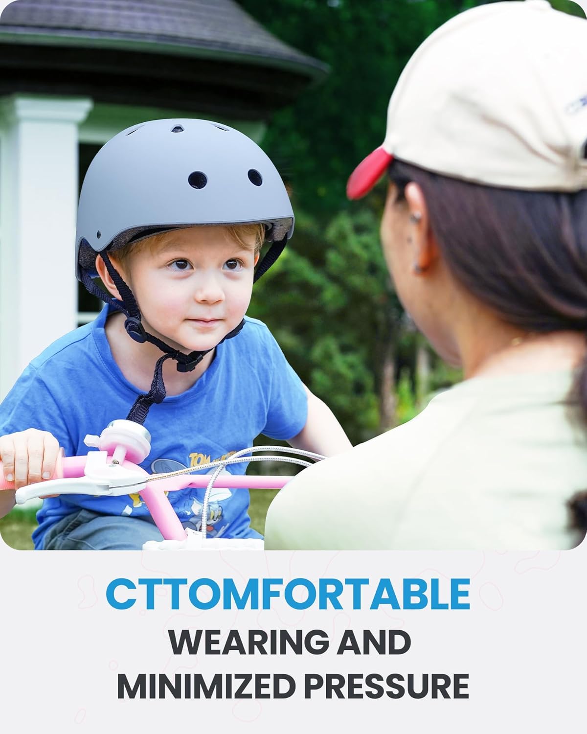 OutdoorMaster Youth & Kids Bike Helmet - Adjustable Multi-Sports Skateboard Helmet with Removable Liners for Balance Bike, Toddler Scooter, One Wheel Hoverboard-Light Blue-Large