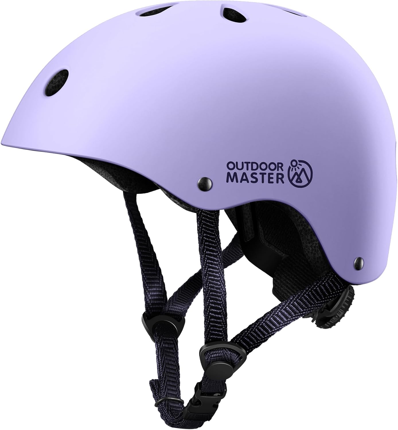 OutdoorMaster Youth & Kids Bike Helmet - Adjustable Multi-Sports Skateboard Helmet with Removable Liners for Balance Bike, Toddler Scooter, One Wheel Hoverboard-Taro purple-Large