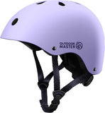 OutdoorMaster Youth & Kids Bike Helmet - Adjustable Multi-Sports Skateboard Helmet with Removable Liners for Balance Bike, Toddler Scooter, One Wheel Hoverboard-Taro purple-Large