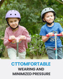 OutdoorMaster Youth & Kids Bike Helmet - Adjustable Multi-Sports Skateboard Helmet with Removable Liners for Balance Bike, Toddler Scooter, One Wheel Hoverboard-Taro purple-Medium