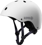 OutdoorMaster Youth & Kids Bike Helmet - Adjustable Multi-Sports Skateboard Helmet with Removable Liners for Balance Bike, Toddler Scooter, One Wheel Hoverboard-White-Large
