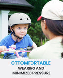 OutdoorMaster Youth & Kids Bike Helmet - Adjustable Multi-Sports Skateboard Helmet with Removable Liners for Balance Bike, Toddler Scooter, One Wheel Hoverboard-White-Large