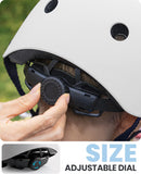 OutdoorMaster Youth & Kids Bike Helmet - Adjustable Multi-Sports Skateboard Helmet with Removable Liners for Balance Bike, Toddler Scooter, One Wheel Hoverboard-White-Medium