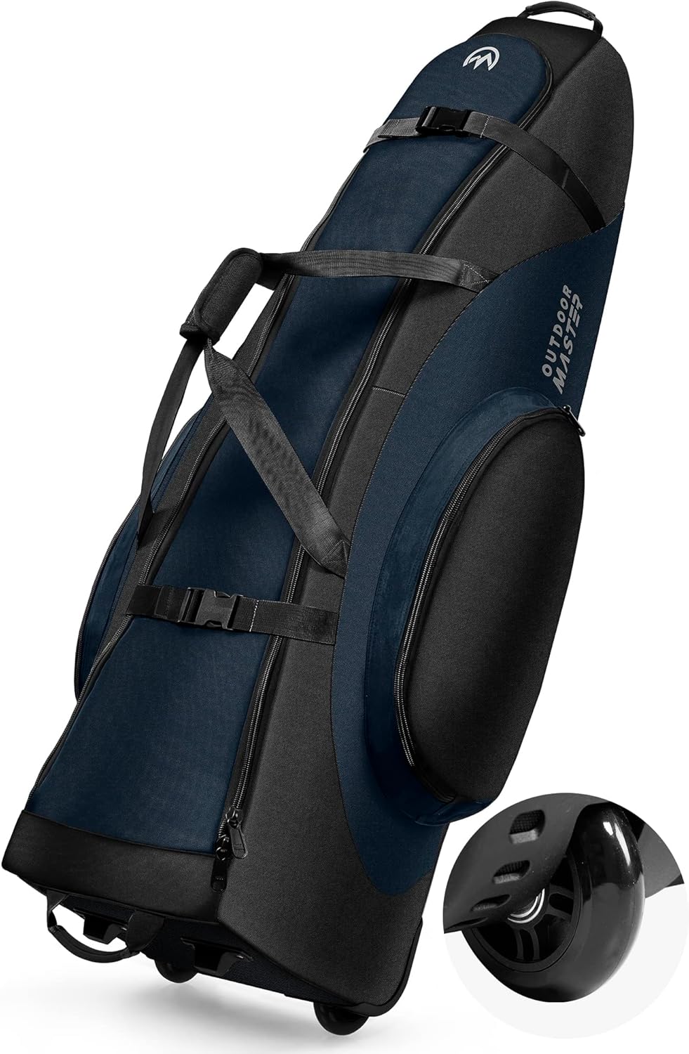 Golf Accessories: OutdoorMaster Padded Golf Club Travel Bag with Wheels, 900D Heavy Duty Oxford Waterproof -Alligators-Blue