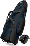 Golf Accessories: OutdoorMaster Padded Golf Club Travel Bag with Wheels, 900D Heavy Duty Oxford Waterproof -Alligators-Blue