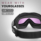 Skiing & Accessories: OutdoorMaster OTG Ski Goggles - Over Glasses Ski/Snowboard Goggles for Men, Women & Youth - 100% UV Protection-OM-5