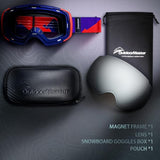 Skiing & Accessories: OutdoorMaster Ski Goggles PRO - Frameless, Interchangeable Lens 100% UV400 Protection Snow Goggles for Men & Women-OM-2