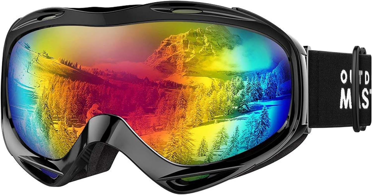 Skiing & Accessories: OutdoorMaster OTG Ski Goggles - Over Glasses Ski/Snowboard Goggles for Men, Women & Youth - 100% UV Protection-OM-5