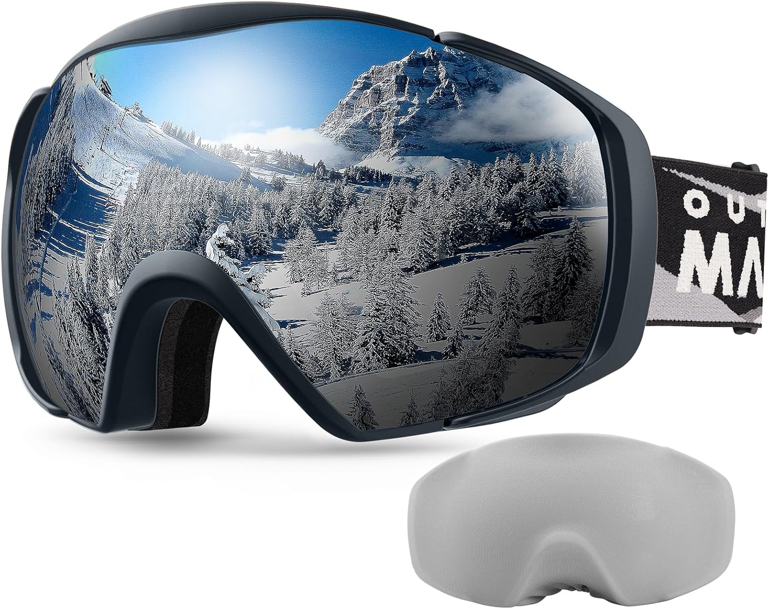 Skiing & Accessories: OutdoorMaster Ski Goggles with Cover Snowboard Snow Goggles OTG Anti-Fog -100% UV Protection-OM-18