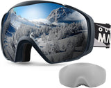 Skiing & Accessories: OutdoorMaster Ski Goggles with Cover Snowboard Snow Goggles OTG Anti-Fog -100% UV Protection-OM-18