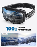 Skiing & Accessories: OutdoorMaster Ski Goggles with Cover Snowboard Snow Goggles OTG Anti-Fog -100% UV Protection-OM-18