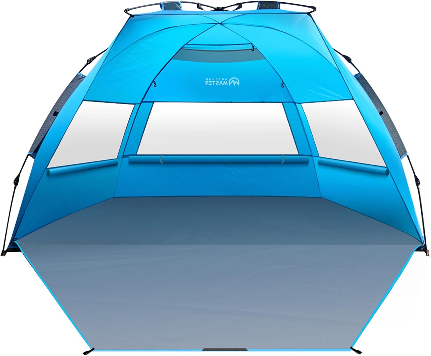 Tents: OutdoorMaster Pop Up 3-4 Person Beach Tent X-Large - Easy Setup, Portable Beach Shade Canopy Folding Sun Shelter with UPF 50+ UV Protection Removable Skylight Family Size (Blue)