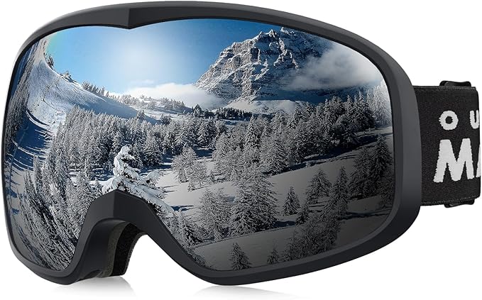 Skiing & Accessories: OutdoorMaster Owl Ski Goggles OTG, Snow Snowboard Goggles for Men Women Youth, Anti-Fog, 100% UV Protection-OM-72