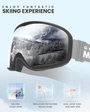 Skiing & Accessories: OutdoorMaster Owl Ski Goggles OTG, Snow Snowboard Goggles for Men Women Youth, Anti-Fog, 100% UV Protection-OM-72