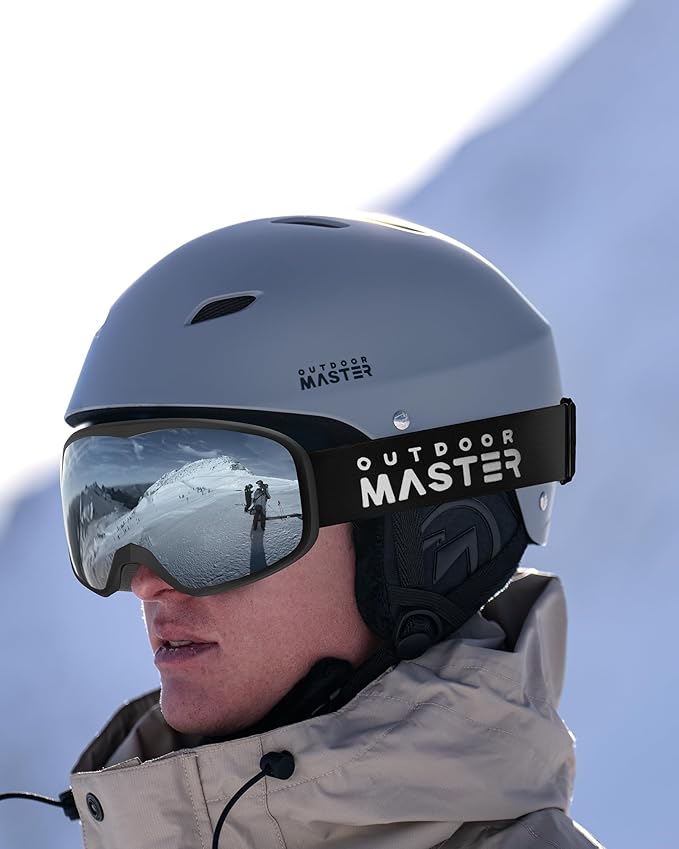 Skiing & Accessories: OutdoorMaster Owl Ski Goggles OTG, Snow Snowboard Goggles for Men Women Youth, Anti-Fog, 100% UV Protection-OM-72