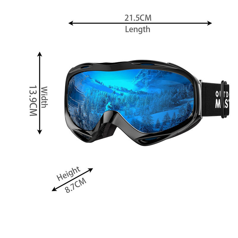 Skiing & Accessories: OutdoorMaster OTG Ski Goggles - Over Glasses Ski/Snowboard Goggles for Men, Women & Youth - 100% UV Protection-OM-5