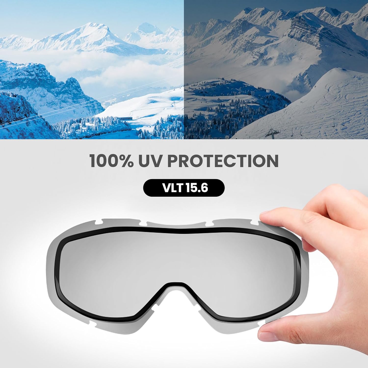 Skiing & Accessories: OutdoorMaster OTG Ski Goggles - Over Glasses Ski/Snowboard Goggles for Men, Women & Youth - 100% UV Protection-OM-5