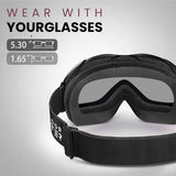 Skiing & Accessories: OutdoorMaster OTG Ski Goggles - Over Glasses Ski/Snowboard Goggles for Men, Women & Youth - 100% UV Protection-OM-5