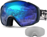 Skiing & Accessories: OutdoorMaster Ski Goggles with Cover Snowboard Snow Goggles OTG Anti-Fog -100% UV Protection-OM-18