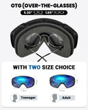 Skiing & Accessories: OutdoorMaster Ski Goggles with Cover Snowboard Snow Goggles OTG Anti-Fog -100% UV Protection-OM-18