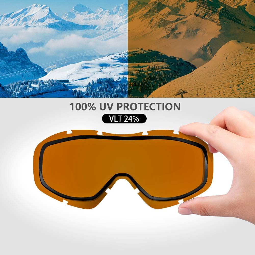 Skiing & Accessories: OutdoorMaster OTG Ski Goggles - Over Glasses Ski/Snowboard Goggles for Men, Women & Youth - 100% UV Protection-OM-5