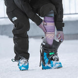OutdoorMaster Ski Socks 2-Pack Merino Wool, Over The Calf Non-Slip Cuff for Men & Women-Purple Pink,Medium