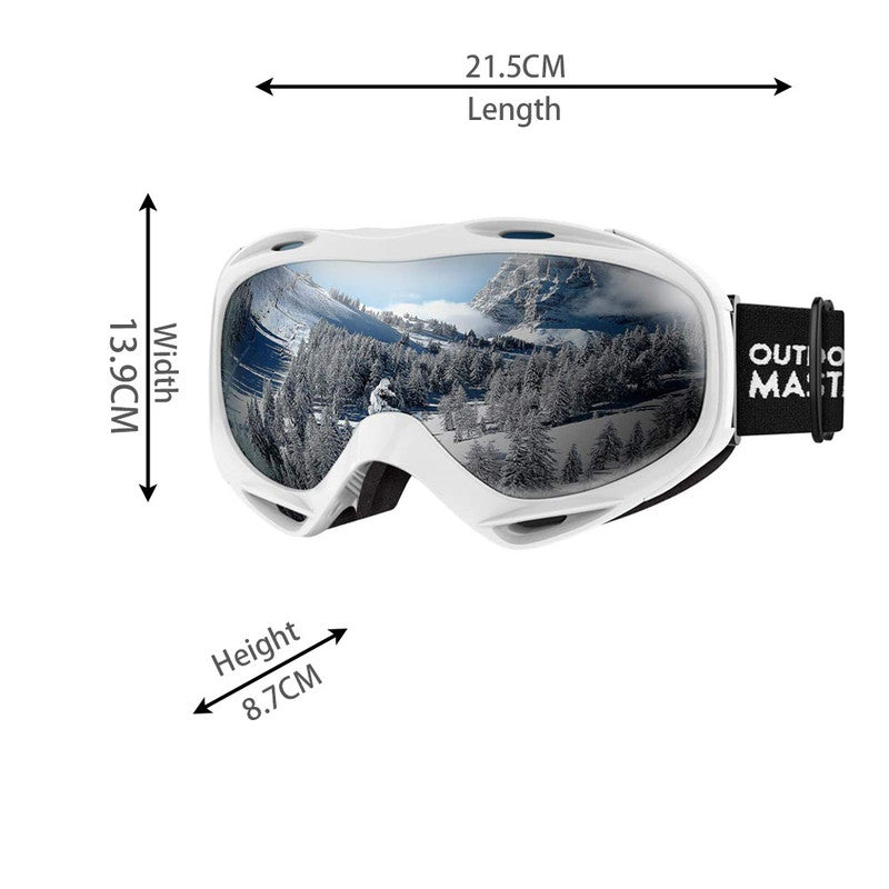 Skiing & Accessories: OutdoorMaster OTG Ski Goggles - Over Glasses Ski/Snowboard Goggles for Men, Women & Youth - 100% UV Protection--OM-5