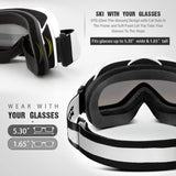 Skiing & Accessories: OutdoorMaster OTG Ski Goggles - Over Glasses Ski/Snowboard Goggles for Men, Women & Youth - 100% UV Protection--OM-5