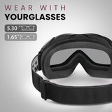 Skiing & Accessories: OutdoorMaster OTG Ski Goggles - Over Glasses Ski/Snowboard Goggles for Men, Women & Youth - 100% UV Protection-OM-5