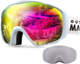 Skiing & Accessories: OutdoorMaster Ski Goggles with Cover Snowboard Snow Goggles OTG Anti-Fog -100% UV Protection-OM-18