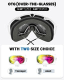 Skiing & Accessories: OutdoorMaster Ski Goggles with Cover Snowboard Snow Goggles OTG Anti-Fog -100% UV Protection-OM-18