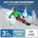 Skiing & Accessories: OutdoorMaster Ski Goggles with Cover Snowboard Snow Goggles OTG Anti-Fog -100% UV Protection-OM-18