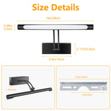 Wall Lights: Hardwired Picture Light for Wall Black,14 inch Night Light LED Wall Sconces for Pictures,Dart Board Lights Wall Lights for Dartboard Mirror Frame Gallery