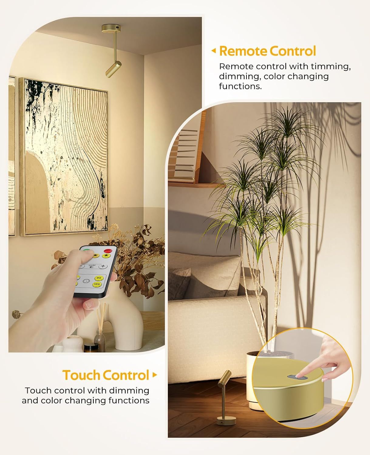 Picture Light for Wall, Battery Operated Art Light for Paintings CCT Dimmable Recharging Gallery Battery Wall Light with Remote Control for Living Room Gallery Dartboard Art Bathroom