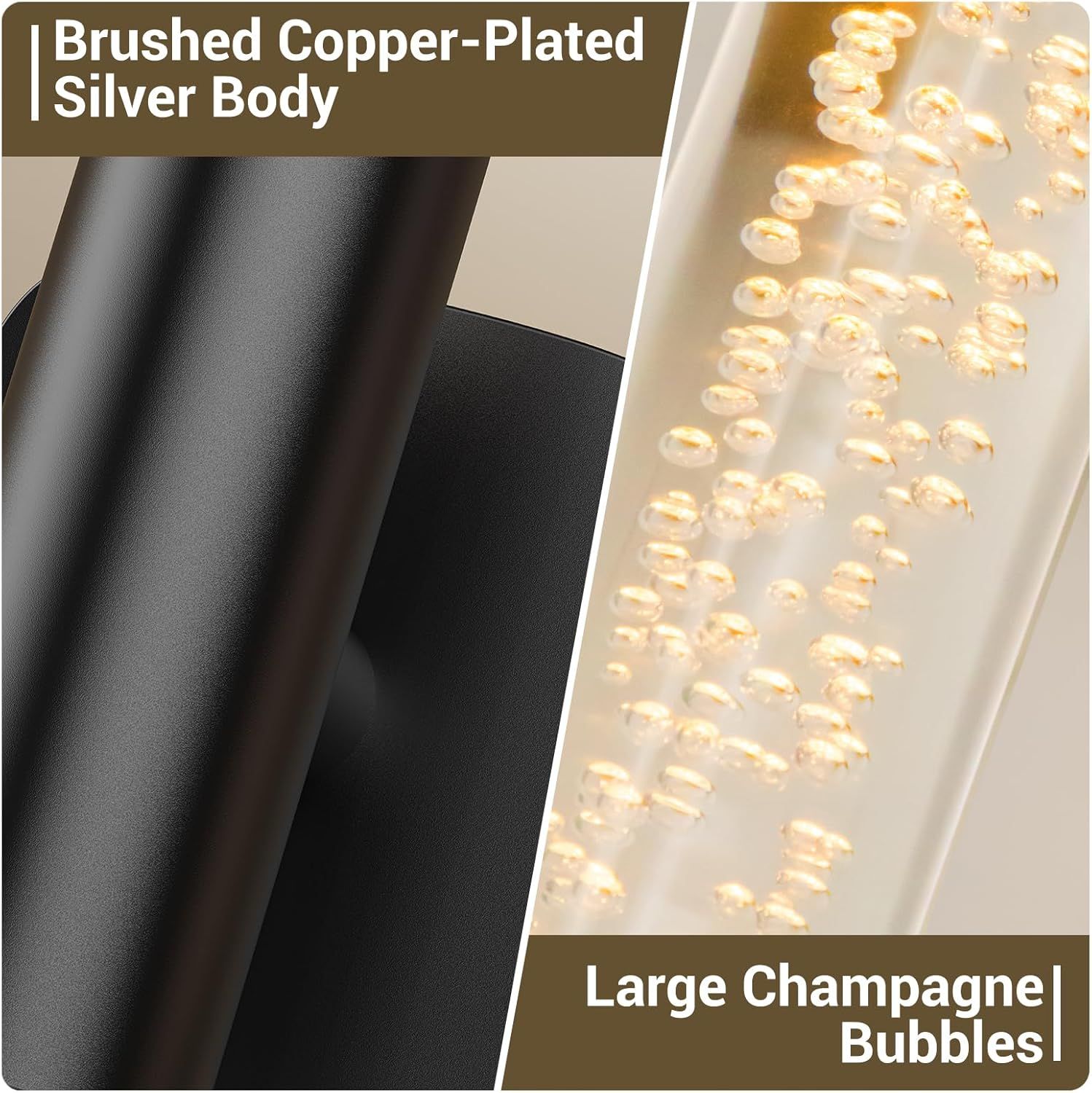 Black Battery Operated Wall Sconce Set of 2, Rechargeable Wireless Wall Lights with Remote and Touch, 360° Rotatable Sconces Wall Decor for Bedroom Living Room (23.62 Inch, 2-Pack)
