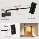 Wall Lights: Rechargeable Picture Light with Remote Control, Adjustable Wall Sconce, 4000mAh Battery, Dimmable LED Art Light for Gallery, Bedroom & Bathroom