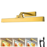 Wall Lights: Picture Lights for Wall, Battery Operated Picture Light 16in Gallery Light for Paintings CCT Dimmable Gold