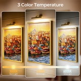Wall Lights: Picture Lights for Wall, Battery Operated Picture Light 16in Gallery Light for Paintings CCT Dimmable Gold